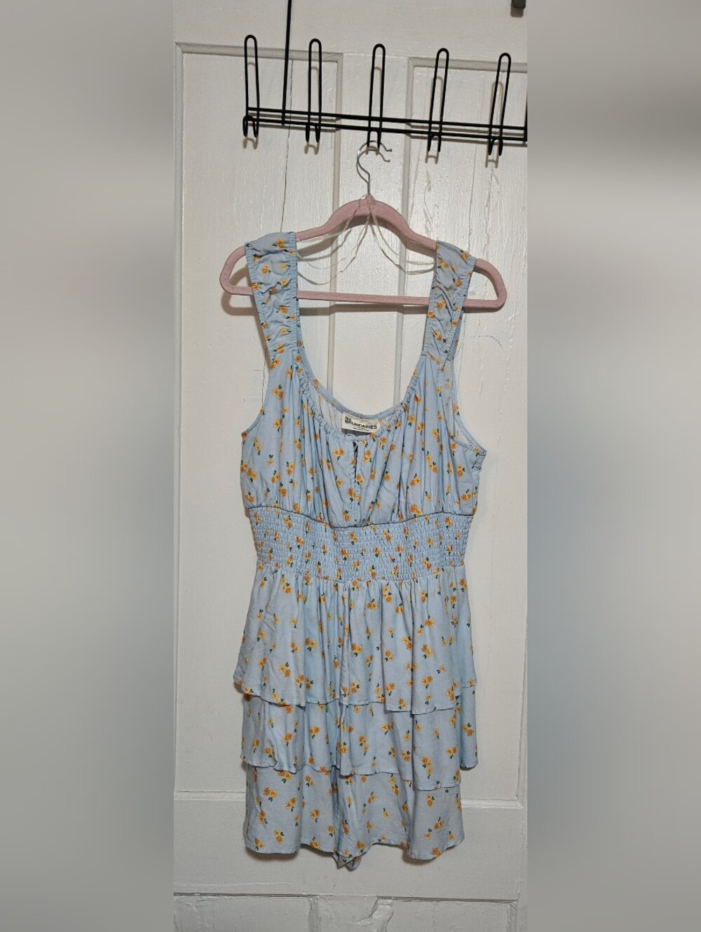 No Boundaries Blue Floral Romper Size XXL (20)